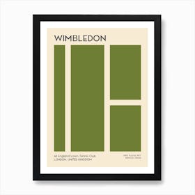Wimbledon Grand Slam Tennis Art Print