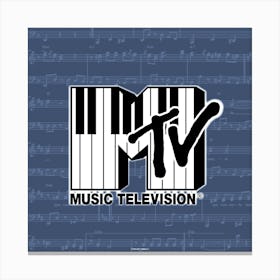 MTV Piano | Vector creation | Pop Art World 2025 Canvas Print