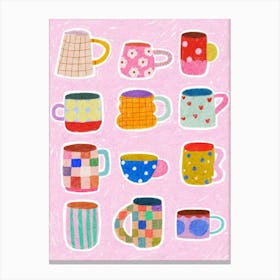 Coffee Mugs Canvas Print